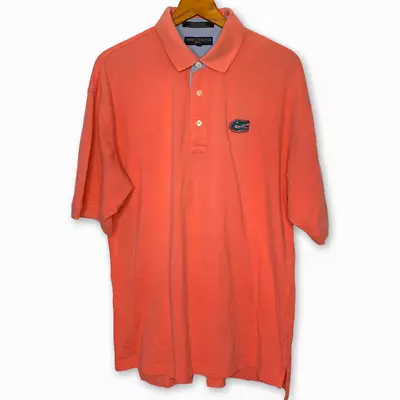 VINTAGE 90s TOMMY HILFIGER GOLF Men's Orange Florida Gators Logo Polo Shirt SZ L • $7