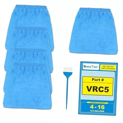 VRC5 Filter Bags For Most Vacmaster 4 To 16 Gallon Wet/Dry Vacs. 5 Pack • $20.42