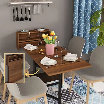 Foldable Murphy Dining Table Space Saving Wall Mounted Folding Kitchen Table • $339.95