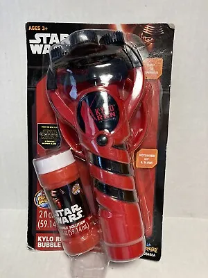 Star Wars Kylo Red Bubble Flurry Super Miracle Bubbles Motorized Dip & Blow NEW • $6.25