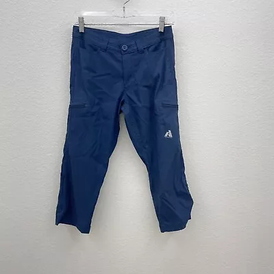 Eddie Bauer First Ascent Blue Nylon Capri Cropped Hiking Pants Womens Size 0 • $17.36