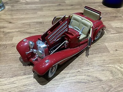 MAISTO -  MERCEDES-BENZ 500K SPECIAL ROADSTER  RED  1/18 SCALE MODEL CAR Diecast • £24.99