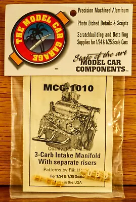 Model Car Garage MCG-1010 1/25-Scale Flathead 3-Carb Manifold W/Separate Risers • $13.50