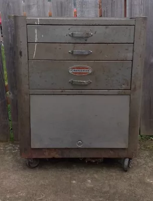 Very Rare Craftsman Rollaway Tool  Chest 1940s - 1950s Bottom Box W / Casters  • $359