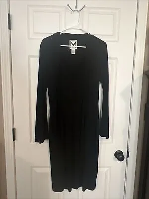 Marc Bouwer Dress Size 10 Black Long Sleeve • $22.39