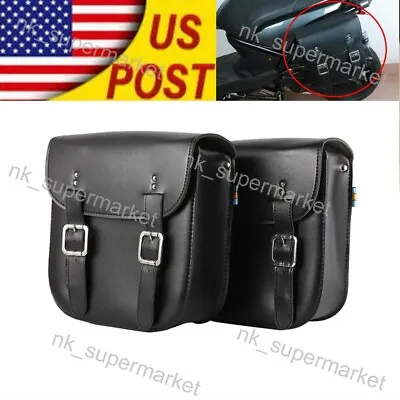 $62.84 • Buy 2Pcs Side Saddle Bags Pannier Luggage Saddlebags For Yamaha V Star 650 950 1300