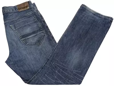 Express Kingston Classic Fit Bootcut Jeans Mens (33X32) 100% Cotton Medium Wash • $24.98