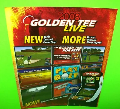 $18.70 • Buy Incredible Technologies 2008 Golden Tee Live Arcade FLYER Original Game Artwork