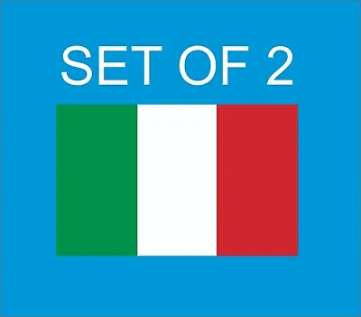 Set Of 2 Italian Flag Sticker Decal Vinyl Italy • $2.45