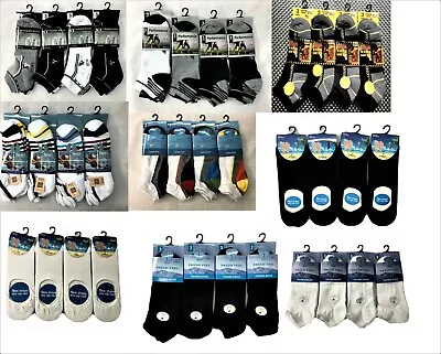 6-12 Pairs Mens Trainer Liner Ankle Socks Funky Designs Adults Sports 6-11. • $13.55