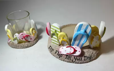 $15 • Buy Pair Of Yankee Candle Flip Flop Candle Holders