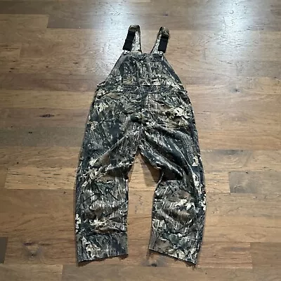 Vintage Mossy Oak Overalls Mens Extra Large XL Brown Camo Hunting Outdoors Bib • $33.99