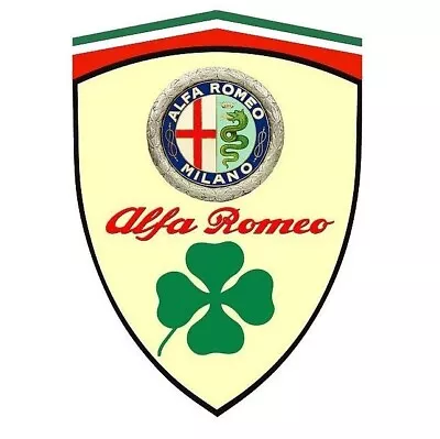 Car Sticker - Alfa Romeo Shield - Set Of 2 - 100mm | Toolbox Outdoor • $4.50