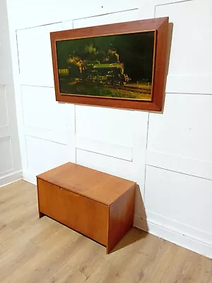 Retro Teak Meredew Ottoman Vintage Storage Chest Mid Century Modern Blanket Box • £145