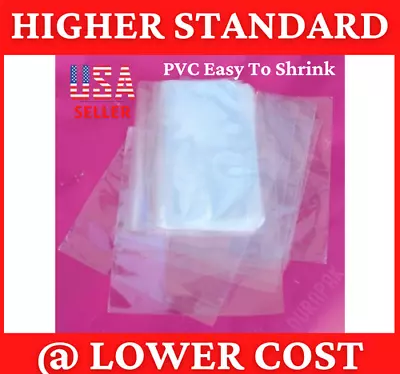 500 To 3000 Pcs 4x6  6x6  6x7  Up To 8x12  PVC Heat Shrink Wrap Film Flat Bags • $21.65