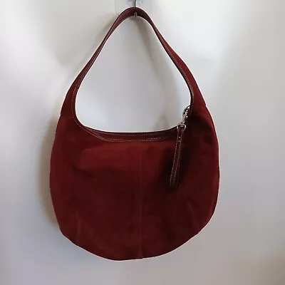 Vintage Coach Burgundy Suede Hobo Shoulder Bag Purse (E3K-9220) Great Condition • $100
