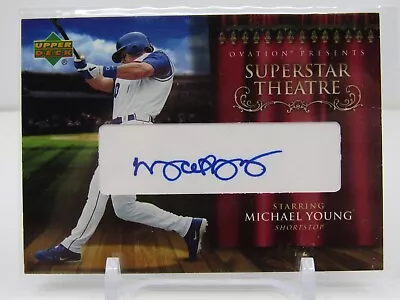 Michael Young 2006 Upper Deck Ovation Autograph Auto! #05/25! Texas Rangers! • $35.15