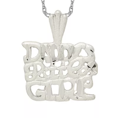 925 Sterling Silver Daddys Little Girl Necklace Charm Pendant • $134