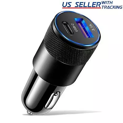 2 Port PD USB-C Fast Charging Car Charger Adapter For IPhone 14 13 12 11 Samsung • $5.29