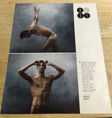 2014 MICHAEL PHELPS Swimmer - ESPN Body Issue Clipping • $3.99
