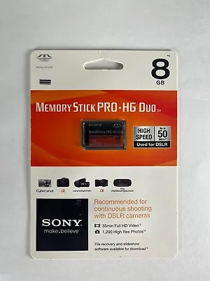 Sony 8GB Memory Stick PRO-HG Duo Card - MS-HX8A NEW • $38.99