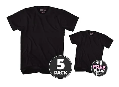 5 Pack Plain Big Mens Shirts Sizes 3xl/4xl/5xl/6xl/7xl/8xl/9xl/10xl + Free Bonus • $99.95