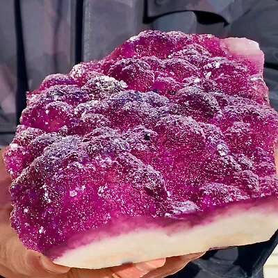 3.23lb  Natural purplish Red Fluorite Crystal Cluster mineral sample Healing • $0.99