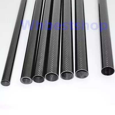 3K Carbon Fiber Tube 5 8 10 12 16 18 22 28 30 32 34 40 44 46 48 50 60 64 X 500mm • £91.79