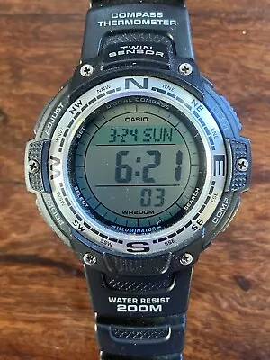 Casio SGW100 Twin Sensor Watch Thermometer Compass Chronograph SGW-100 • $45