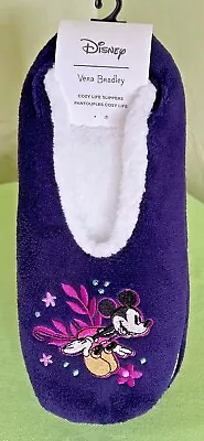 Vera Bradley Disney Cozy Life Slippers:nwt  Mickey & Minnie's Flirty Floral • $35.95