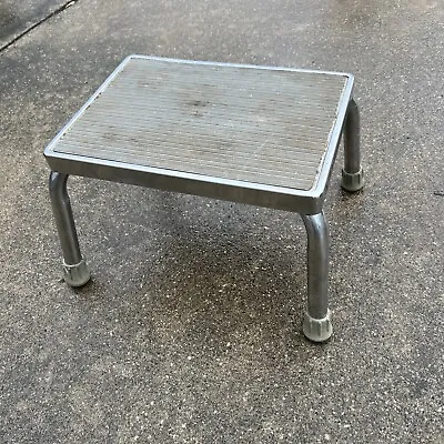 Vtg Metal Industrial Institutional Hospital Midcentury Step Stool Heavy Duty • $29.99