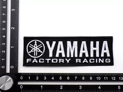 YAMAHA FACTORY RACING EMBROIDERED PATCH IRON/SEW ON ~4-5/8  X 1-1/2  MOTORCYCLES • $8.99