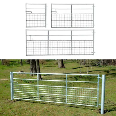 £139.95 • Buy Galvanised Steel Field Farm Entrance Security Half Mesh Gate Dog Lamb Fence
