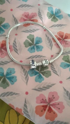 $50 • Buy Pandora Snake Bracelet 17cm Plus Sapphire Spacer BNWOT NEW!