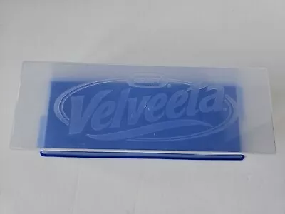 Kraft Velveeta Cheese Box Keeper Container Clear Blue Plastic USA Holds 2 Lbs • $10