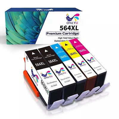 5 Pack 564XL Printer Ink Cartridge For HP Photosmart 5510 5520 DeskJet 3520 3522 • $9.89