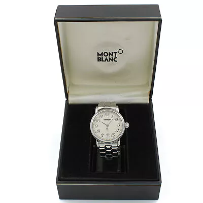 Montblanc Automatic Star Stainless Steel Wave Dial Watch 36mm Ref 7042 #W80029-1 • $350