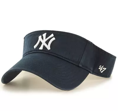 New York Yankees '47 Brand Navy Blue Clean Up Visor Adjustable Dad Hat • $29.99