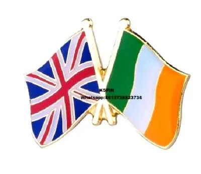 Ireland UK Badge Friendship England Irish Republic Union Jack Flag Metal Pin GB • £3.25