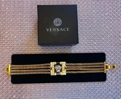 Versace Medusa Chain Bracelet Gold Silver 19cm With Box #33 • $331.47