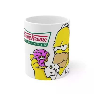 The Simpsons - Homer Simpson Krispy Kreme Doughnuts - Ceramic Coffee Mug - 11oz • $14.99