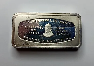 1973 The Franklin Mint 2.08 Ozt .925 Serialized Proof Silver Bar Fidelity Bank • $94