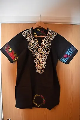 £0.99 • Buy Unisex Dashiki African Tribal Print Caftan Shirt - Multicolour (Small)