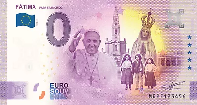 1 X 0 EURO - Fátima - Papa Francisco (Portugal) - EuroSouvenir • £11.58