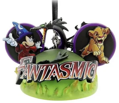 Disney Parks Fantasmic Maleficent Mickey Ear Hat Christmas Holiday Ornament Nwt • $29.98