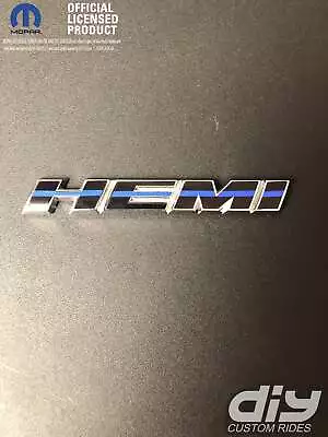 Dodge HEMI Fender Emblem Insert Overlay Decals L&R THIN BLUE LINE Fits 11-20 Dod • $19.99
