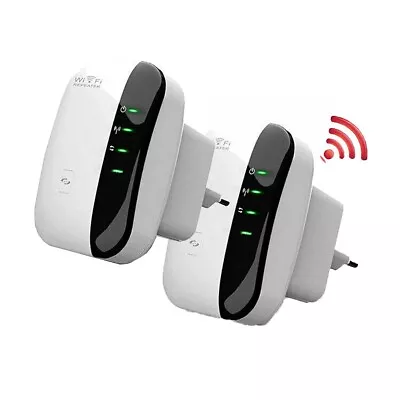 WiFi Signal Range Extender 300Mbps Booster Internet Wireless Repeater UK Plug • £8.35