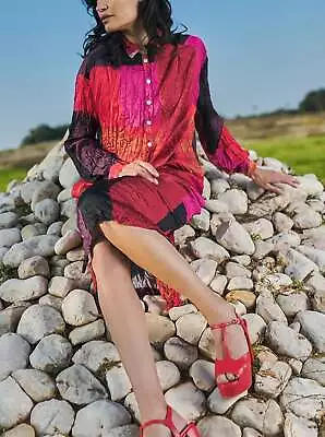 Alembika Dresses -  Magenta Shirt Dress • $189.99