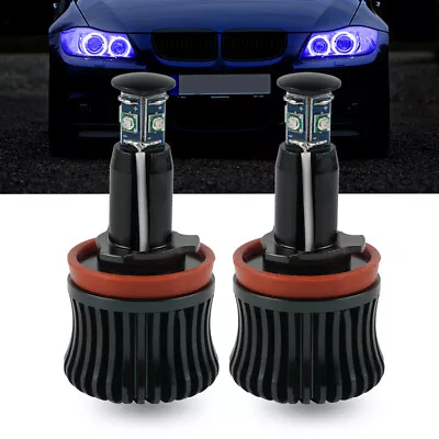 H8 Blue LED Angel Eyes Marker Light Fit For BMW E90 E91 LCI 2009-2012 Error Free • $29.90