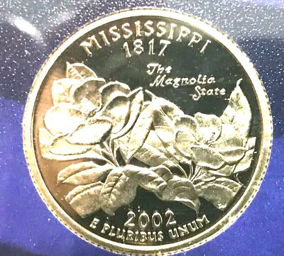 2002  S GEM  PROOF  MISSISSIPPI  STATE QTR From Proof Sets • $2.95